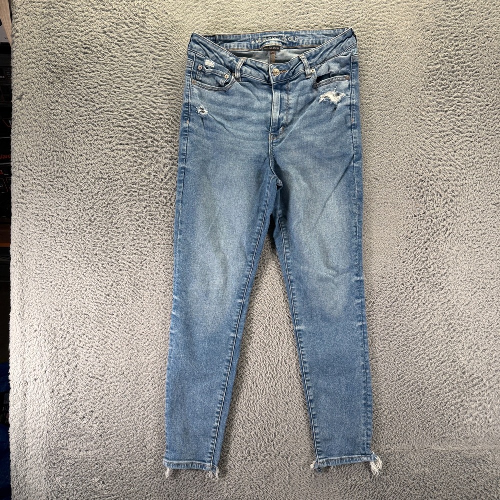 American Eagle Outfitters Next Level Jeans Womens 14 Blue Cotton Denim Jegging